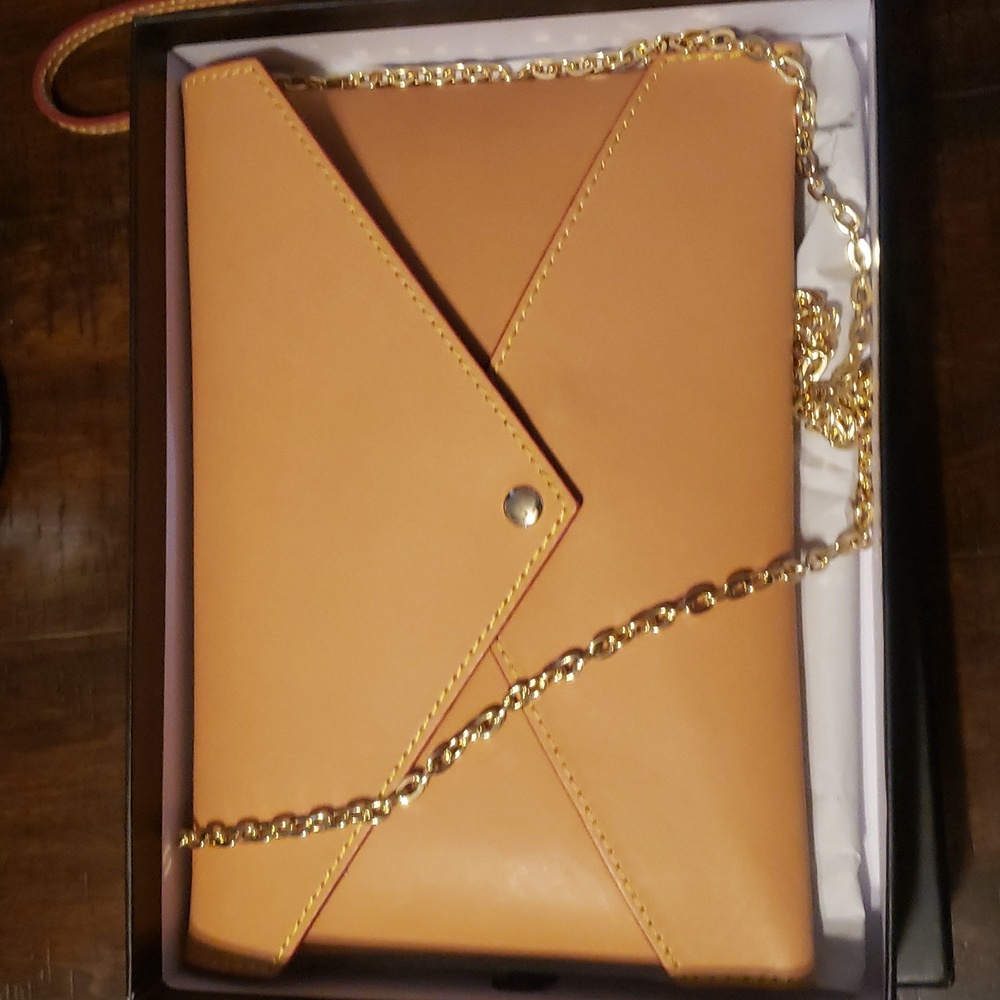 DUYP Honey vachetta leather envelope trio clutch set
